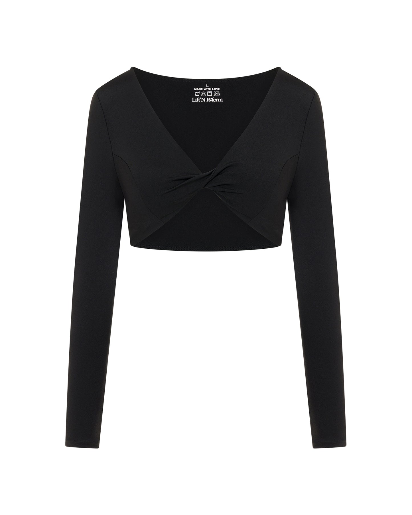 ALBA TWIST TOP – BLACK