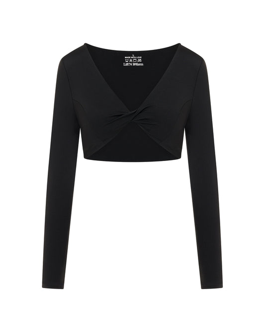ALBA TWIST TOP – BLACK