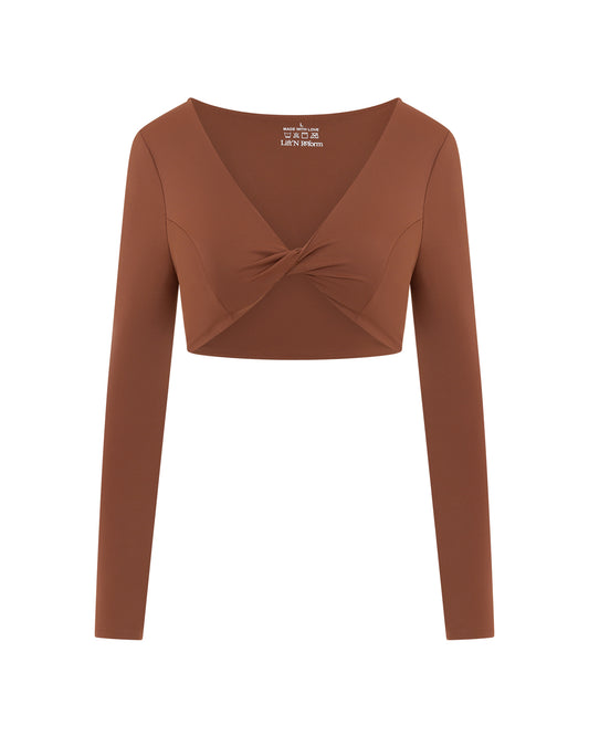 ALBA TWIST TOP – BROWN