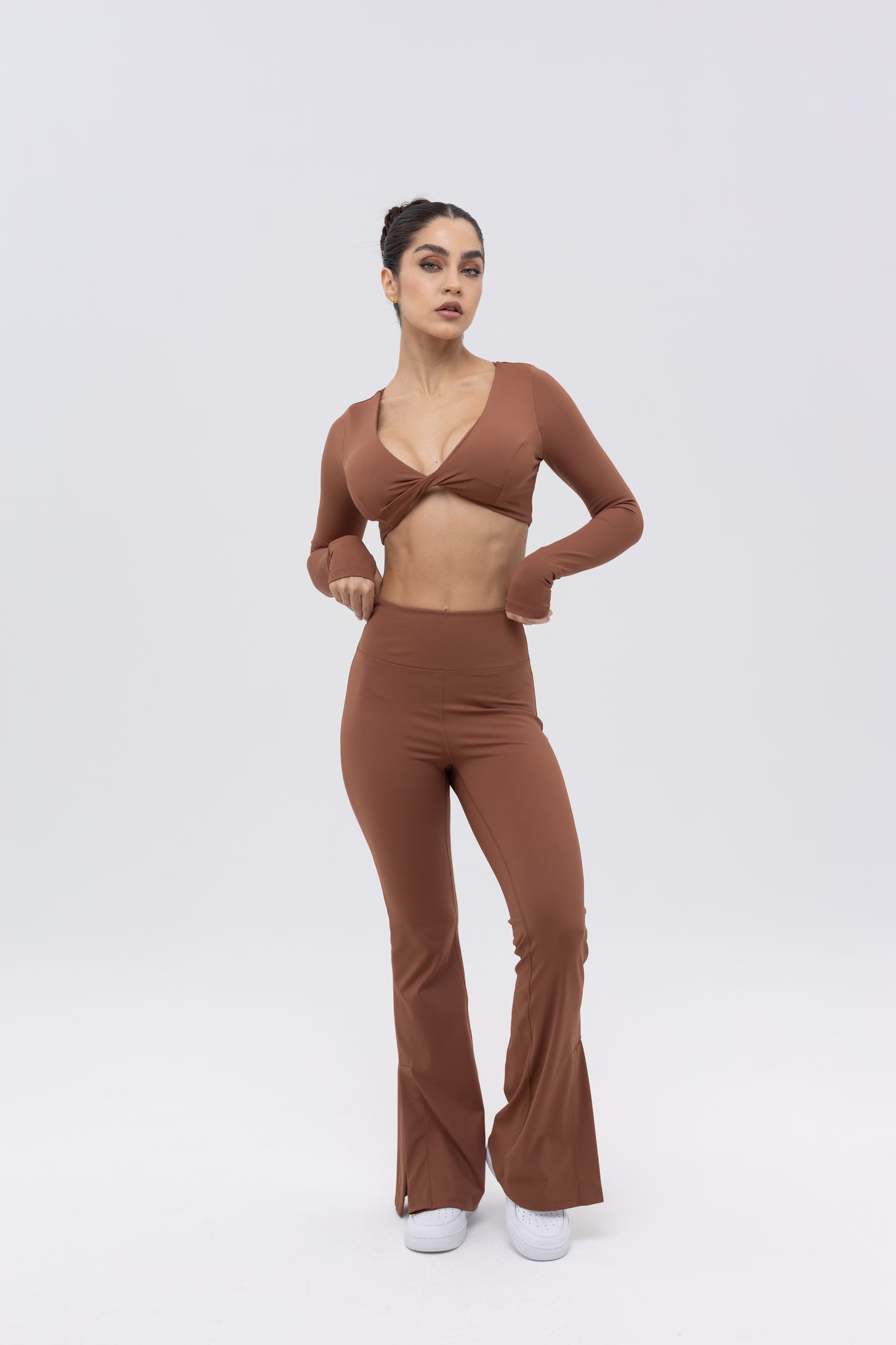 ALBA TWIST TOP – BROWN