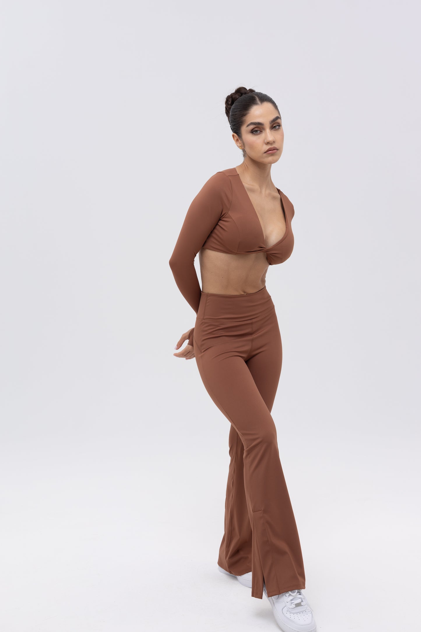 ALBA TWIST TOP – BROWN