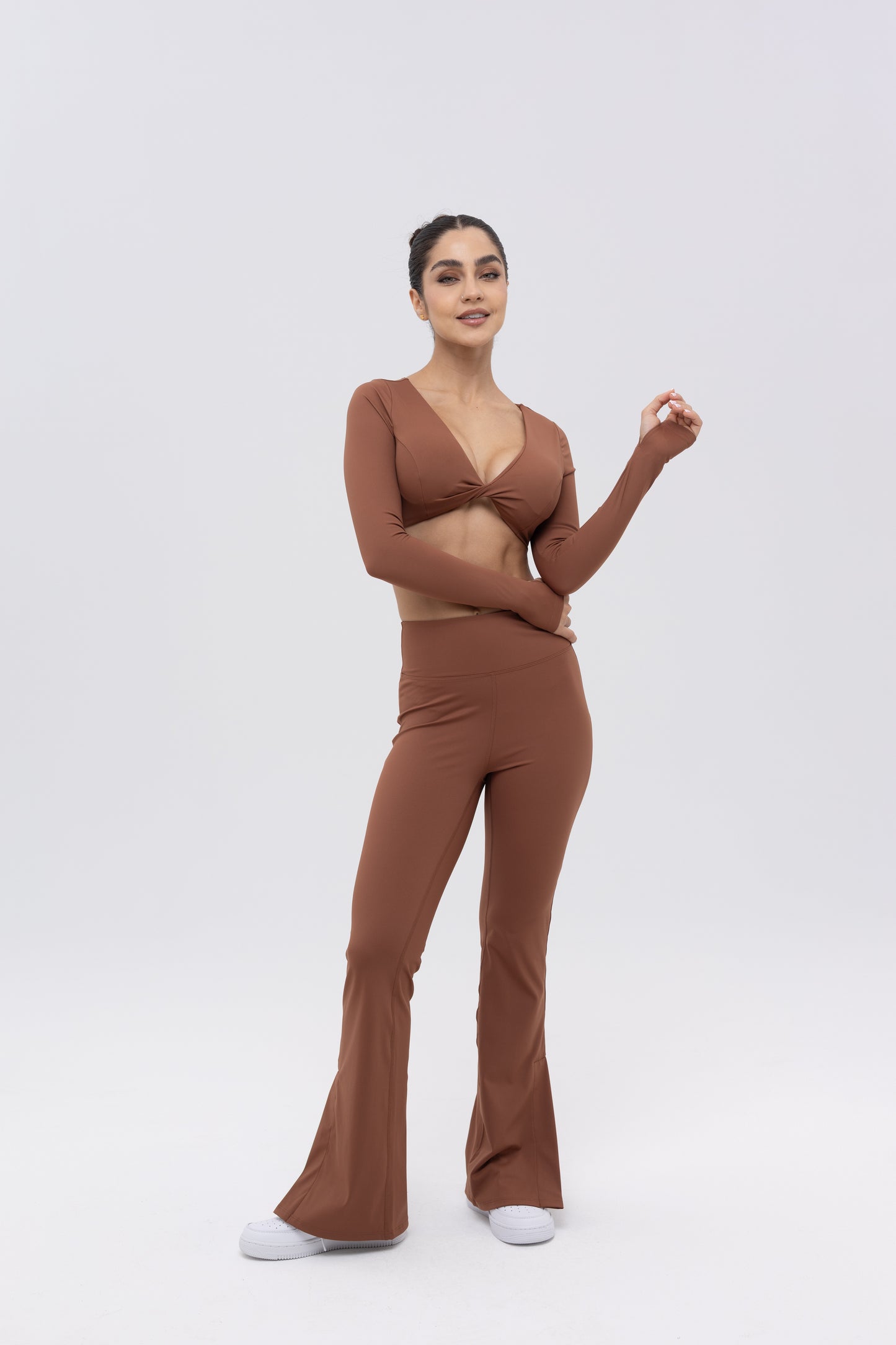 ALBA TWIST TOP – BROWN
